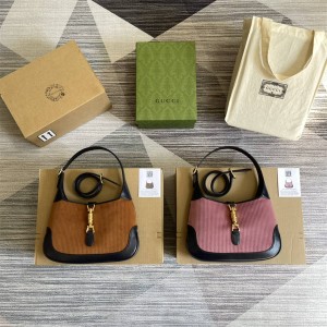 GUCCI古驰636706 Jackie 1961系列灯芯绒小号腋下包