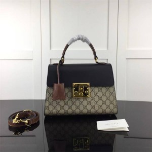 GUCCI古驰453188 Padlock 系列高级人造帆布手提包