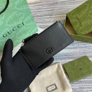 GUCCI古驰722726 GG Marmont系列皮革卡包