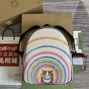 GUCCI古驰433578 彩虹猫咪印花背包儿童双肩包