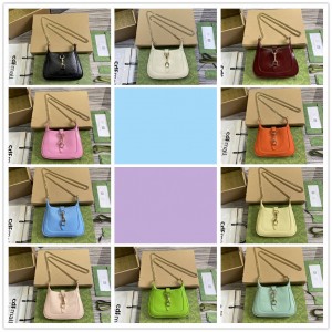 gucci经典款女包古驰 782889 Jackie Notte系列迷你手袋链条包（漆皮）