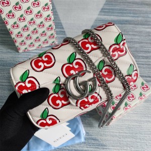 GUCCI古驰中文官网476433 GG Marmont系列超迷你链条包（樱桃七夕款）