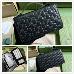 gucci价格古驰 395474/449246 GG Emblem差旅文件包手拿包