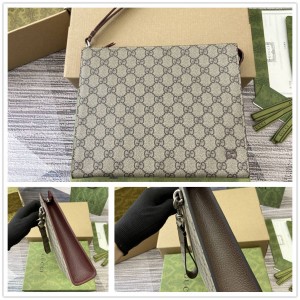 gucci澳洲官网古驰 768255 棕色滚边小号手拿包