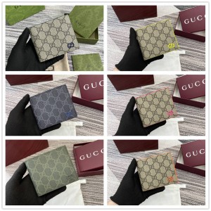 gucci香港官网网址古驰 768243 GG双折钱包（拼色内里）