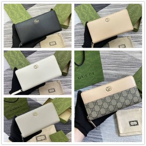 gucci欧洲官网古驰 790057 GG Marmont系列长款钱包