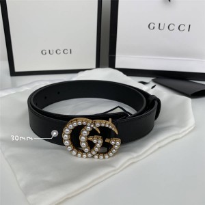 gucci网上专卖店古奇皮带珍珠双G带扣2.0/3.0/4.0CM腰带476342/453260