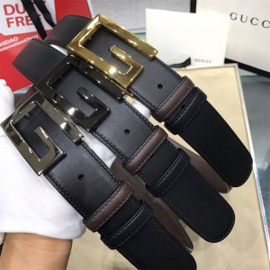 GUCCI古驰皮带男士573156 方形 G 带扣双面腰带