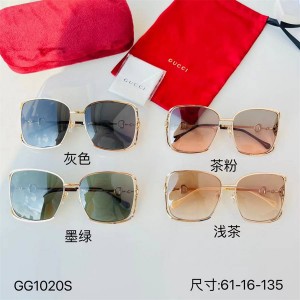 GUCCI古驰GG1020S 马衔扣金属方框太阳镜墨镜