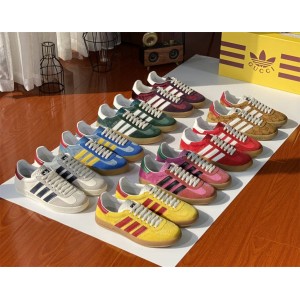 古驰707868 707864 707861 adidas x Gucci联名系列女士Gazelle运动鞋